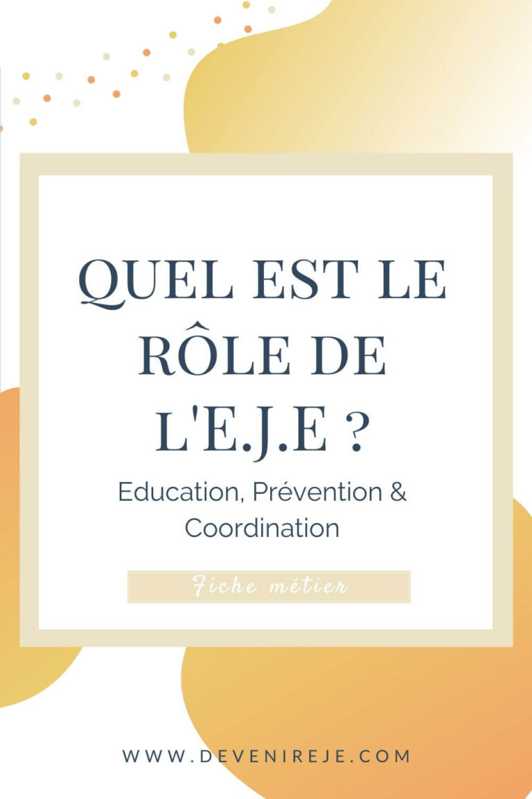 Role de l EJE illustré en 3 mots Devenir Educateur de Jeunes Enfants