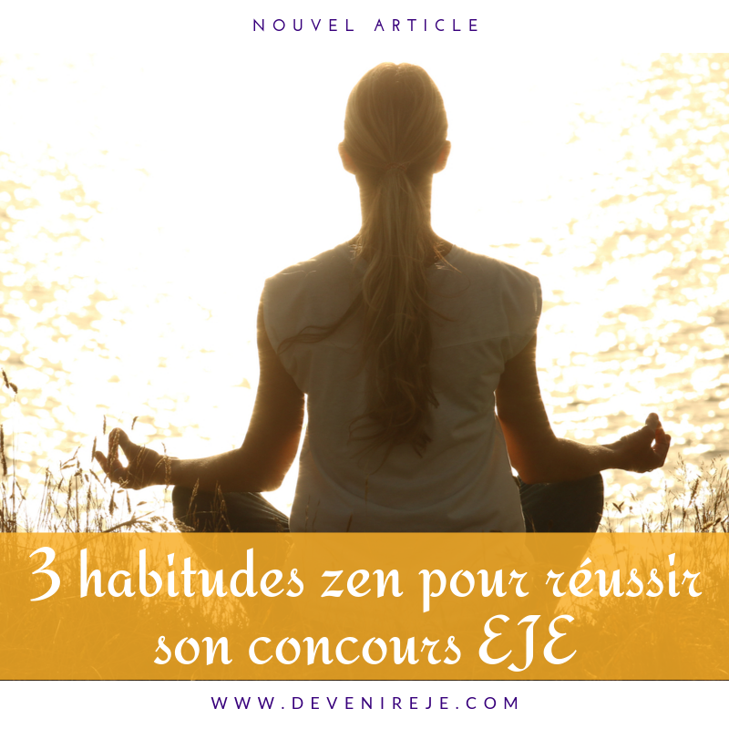 Habitudes zen pour rĂ©ussir son concours EJE đ§ââïž